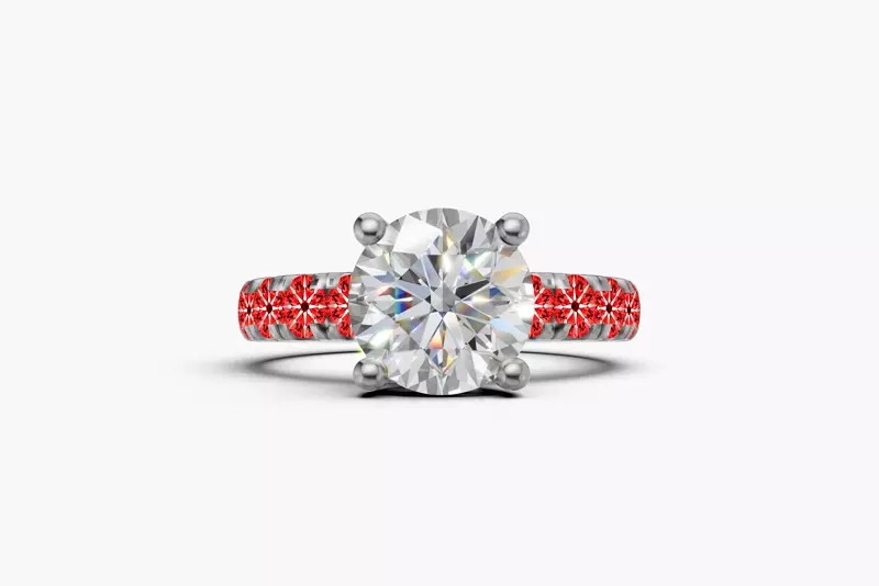 Platinum Signature Hearts & Arrows Classic Hidden Halo Pavé Lab Engagement Ring (1.00ct. tw.)