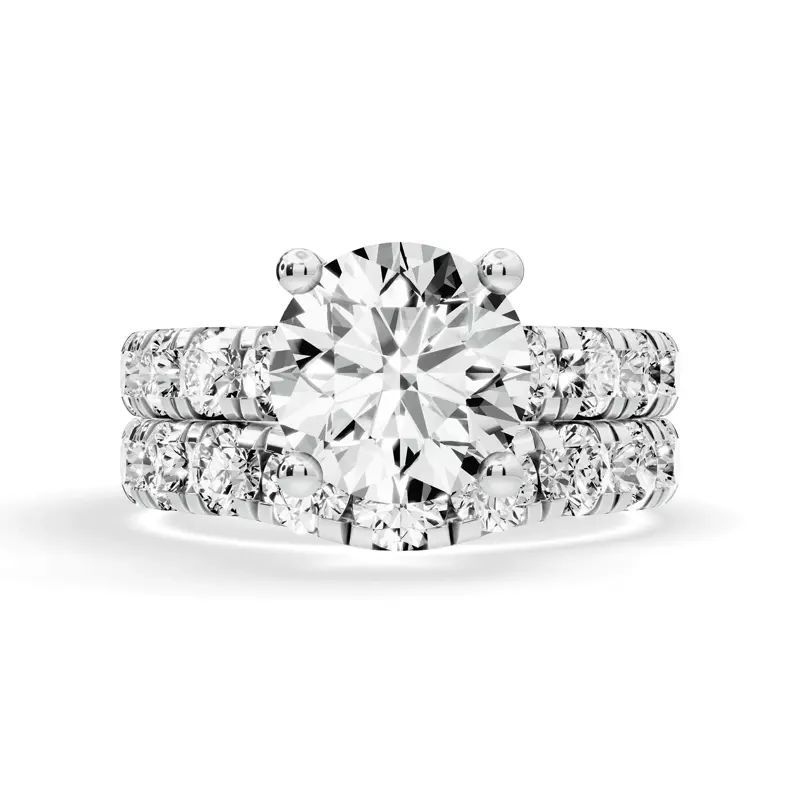 Platinum Signature Hearts & Arrows Classic Hidden Halo Pavé Lab Engagement Ring (1.00ct. tw.)