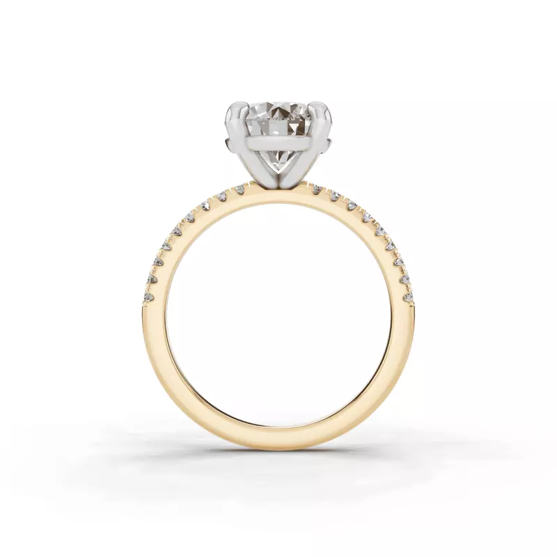 14K Yellow Gold Tradition Lab Pavé Engagement Ring (.15ct tw.)