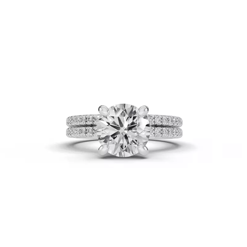 Platinum Tradition Lab Pavé Engagement Ring (.15ct tw.)