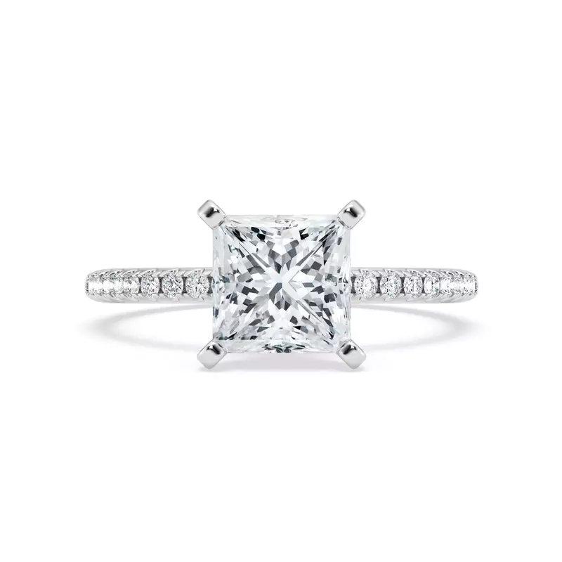 Platinum Tradition Lab Pavé Engagement Ring (.15ct tw.)