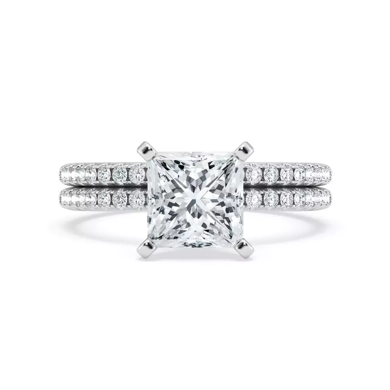 Platinum Tradition Lab Pavé Engagement Ring (.15ct tw.)