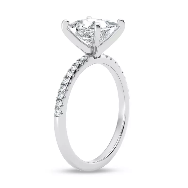 Platinum Tradition Lab Pavé Engagement Ring (.15ct tw.)