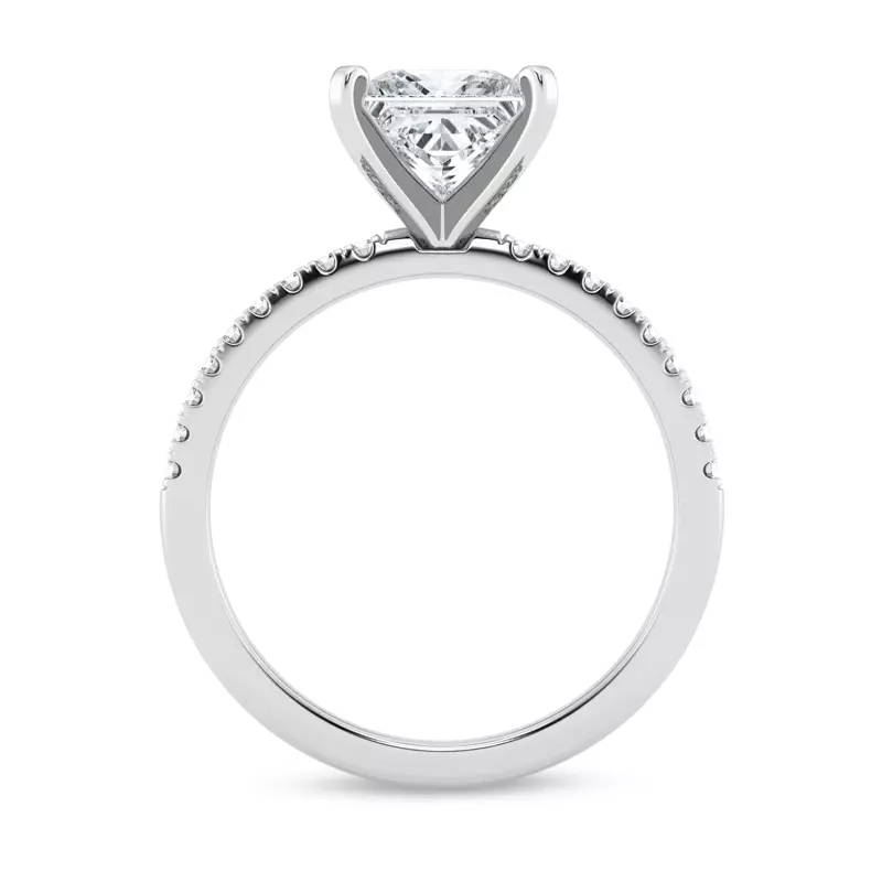 Platinum Tradition Lab Pavé Engagement Ring (.15ct tw.)