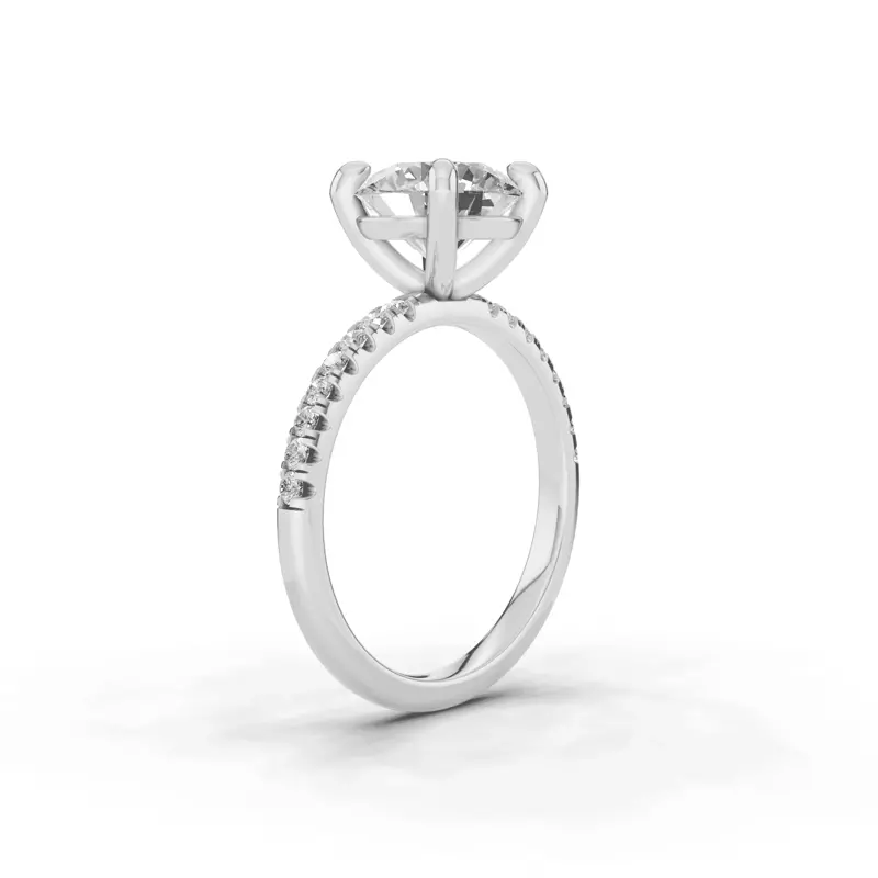 18K White Gold Tradition Lab Pavé Engagement Ring (1/5ct tw.)
