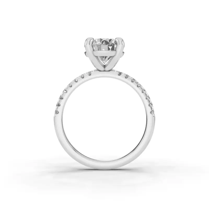 18K White Gold Tradition Lab Pavé Engagement Ring (1/5ct tw.)
