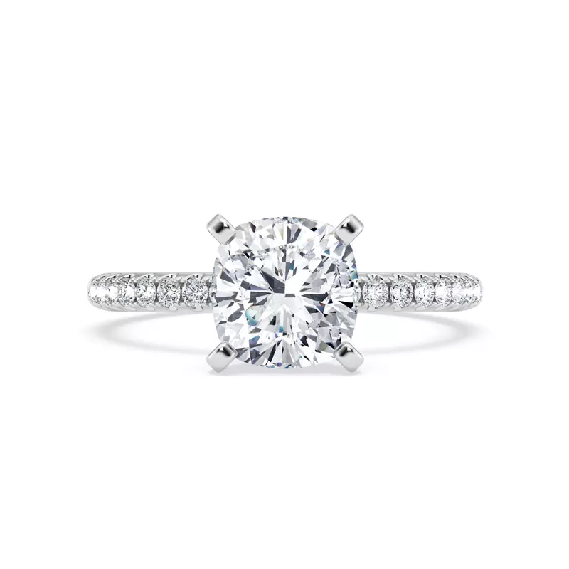 14K White Gold Tradition Lab Pavé Engagement Ring (1/5ct tw.)