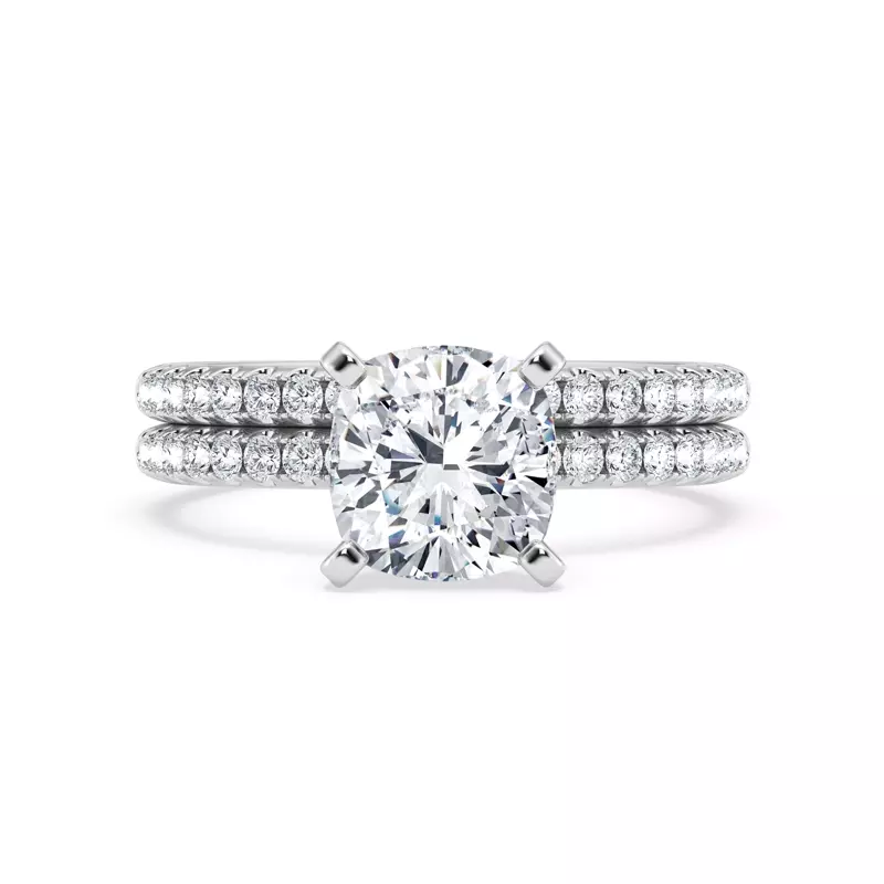 14K White Gold Tradition Lab Pavé Engagement Ring (1/5ct tw.)