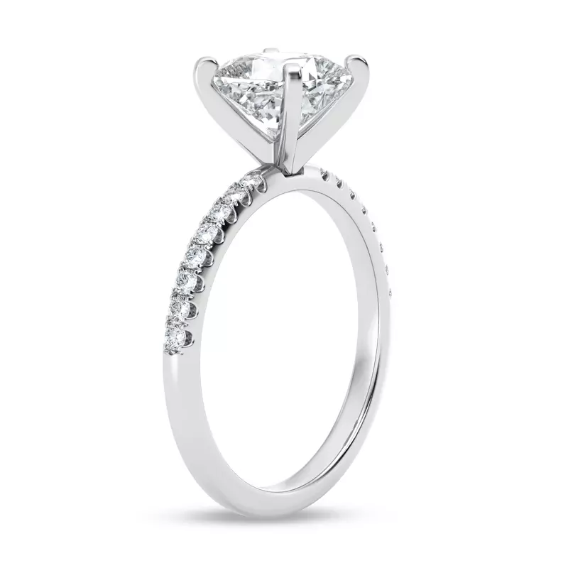 14K White Gold Tradition Lab Pavé Engagement Ring (1/5ct tw.)