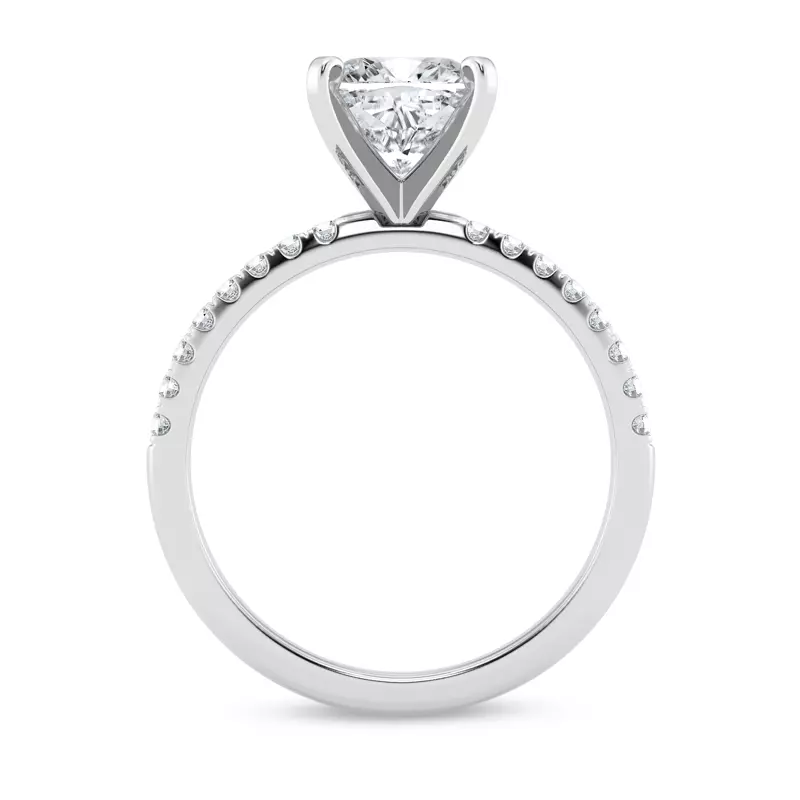 14K White Gold Tradition Lab Pavé Engagement Ring (1/5ct tw.)