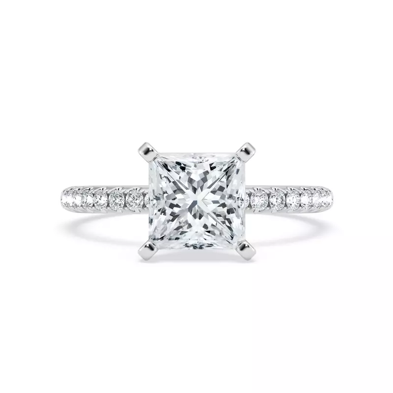 14K White Gold Tradition Lab Pavé Engagement Ring (1/5ct tw.)
