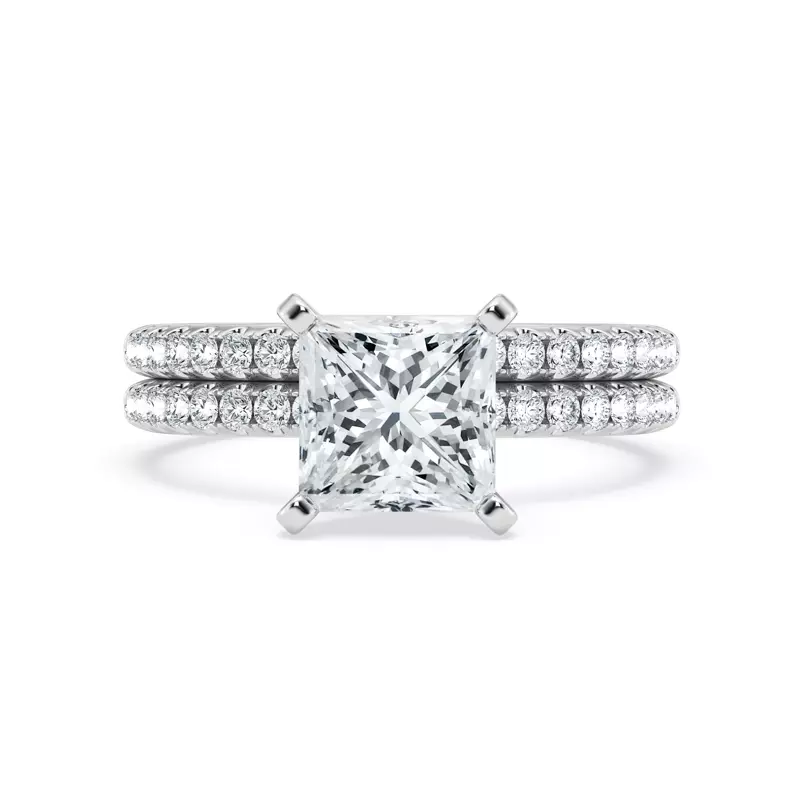 14K White Gold Tradition Lab Pavé Engagement Ring (1/5ct tw.)