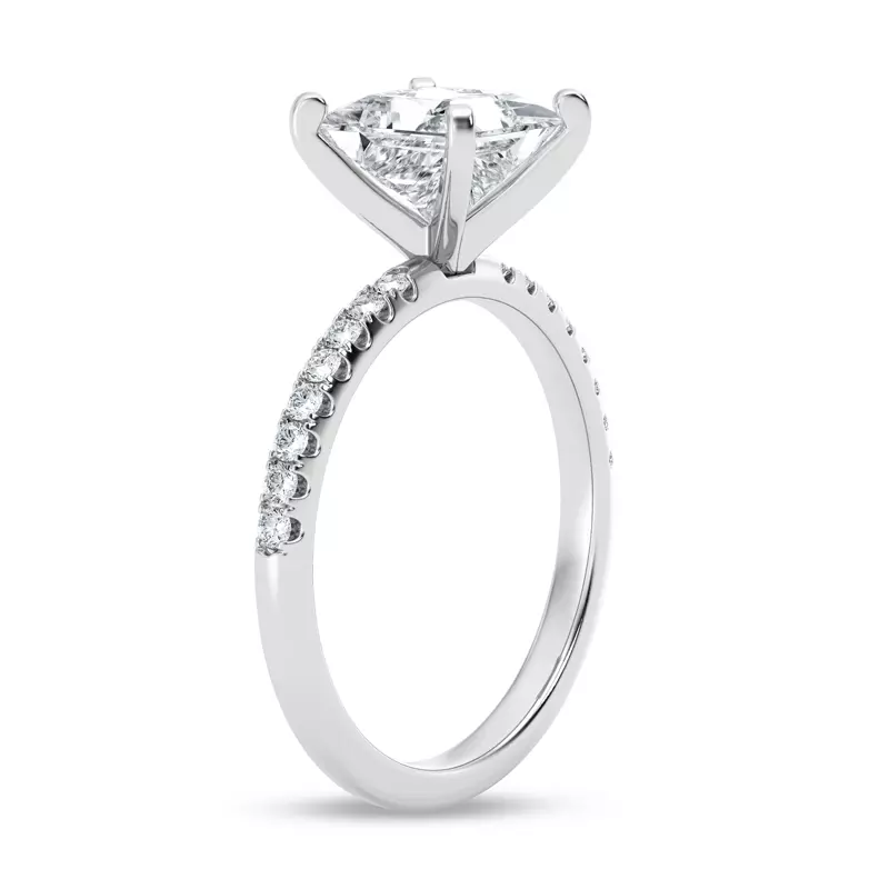 14K White Gold Tradition Lab Pavé Engagement Ring (1/5ct tw.)