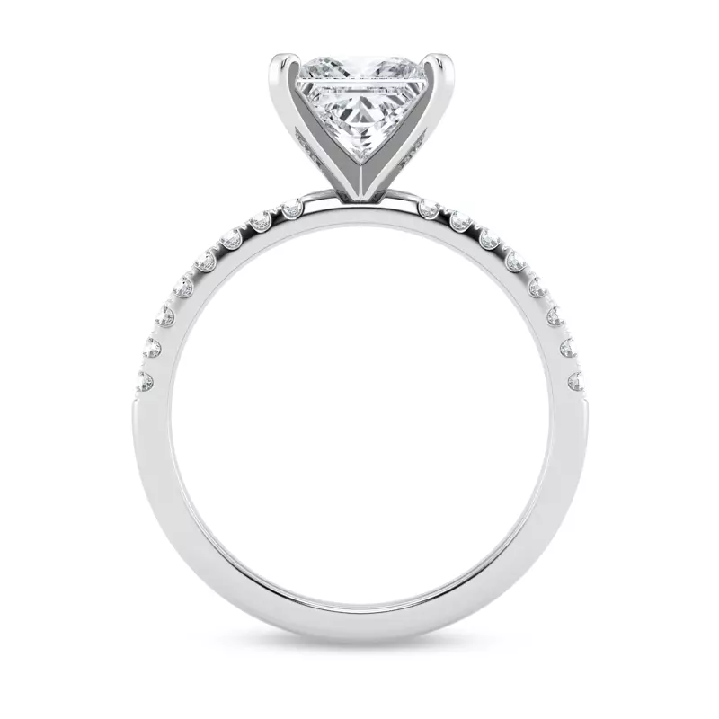 14K White Gold Tradition Lab Pavé Engagement Ring (1/5ct tw.)