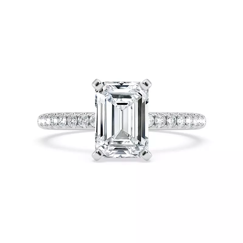 14K White Gold Tradition Lab Pavé Engagement Ring (1/5ct tw.)