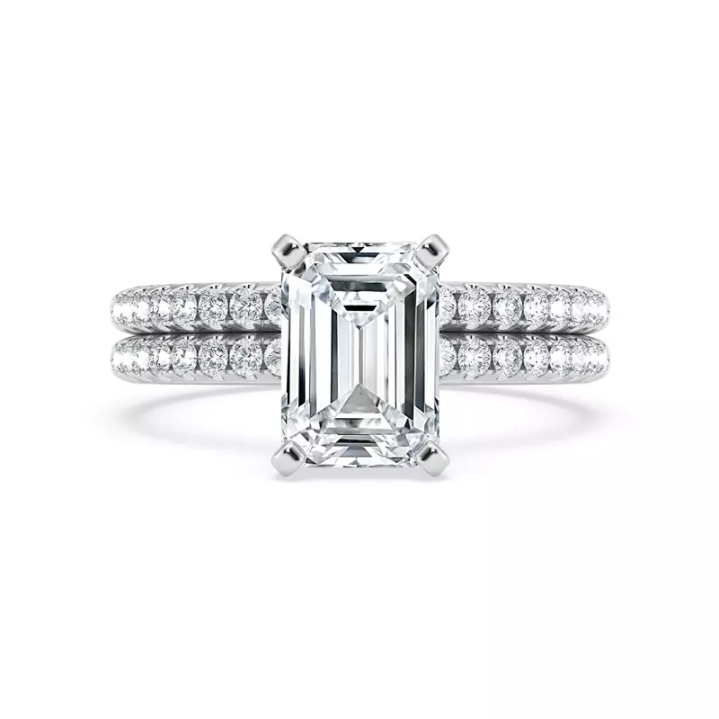 14K White Gold Tradition Lab Pavé Engagement Ring (1/5ct tw.)