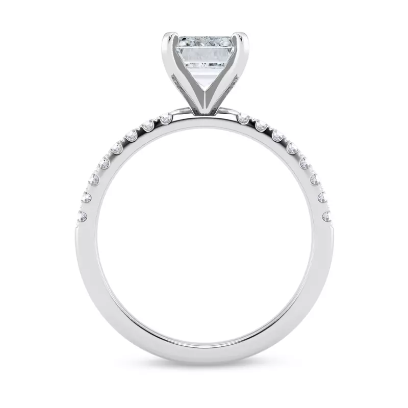 14K White Gold Tradition Lab Pavé Engagement Ring (1/5ct tw.)