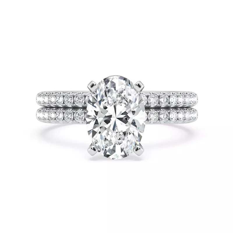 14K White Gold Tradition Lab Pavé Engagement Ring (1/5ct tw.)