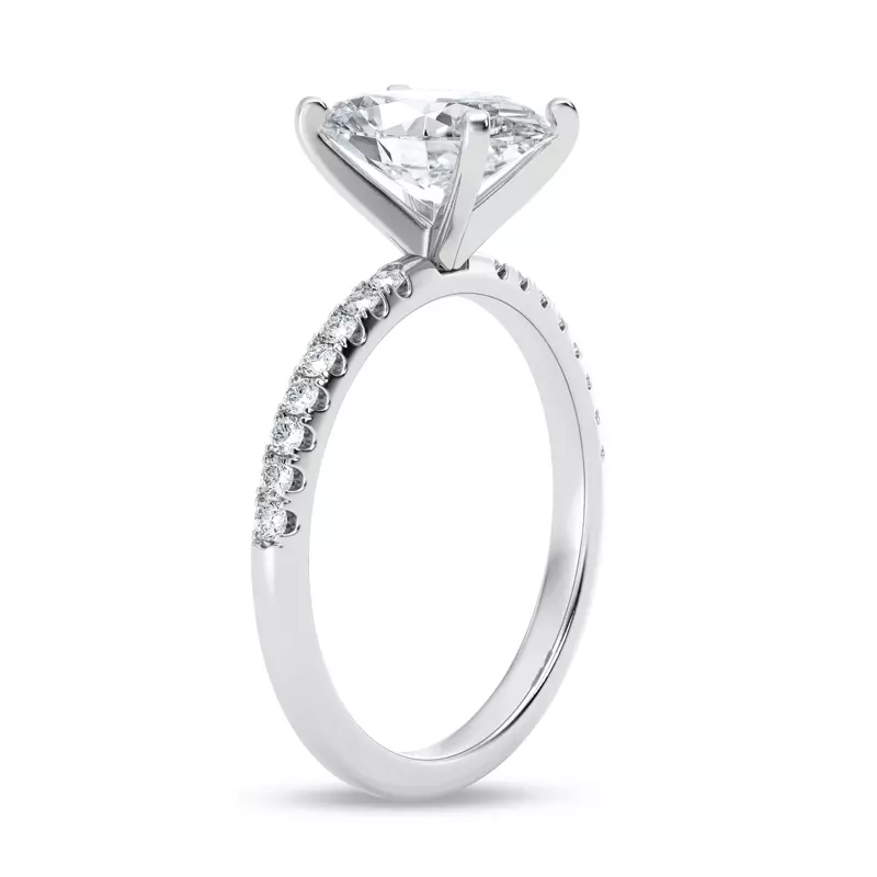 14K White Gold Tradition Lab Pavé Engagement Ring (1/5ct tw.)