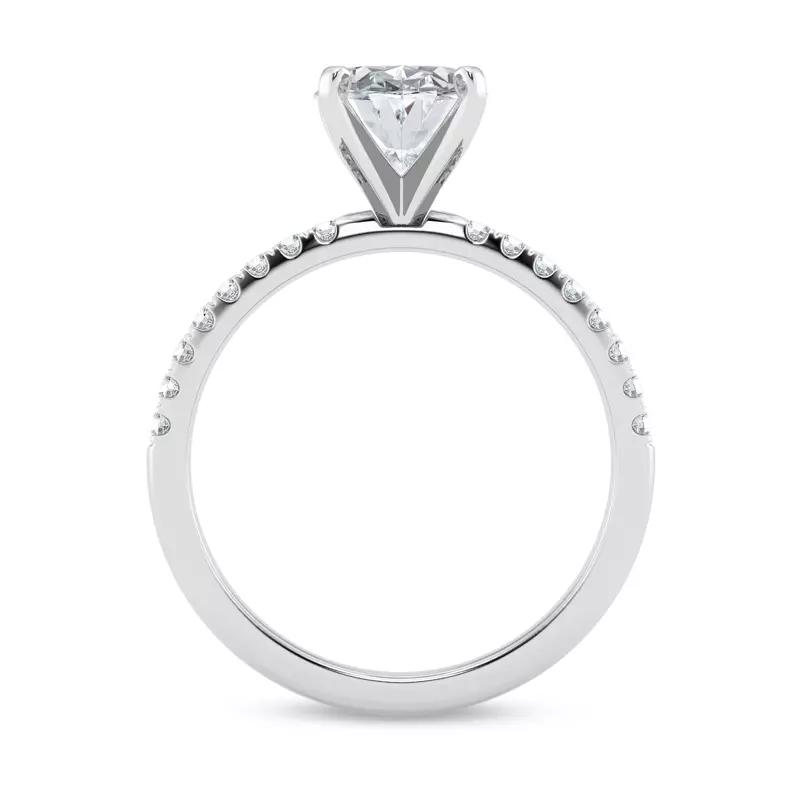 14K White Gold Tradition Lab Pavé Engagement Ring (1/5ct tw.)