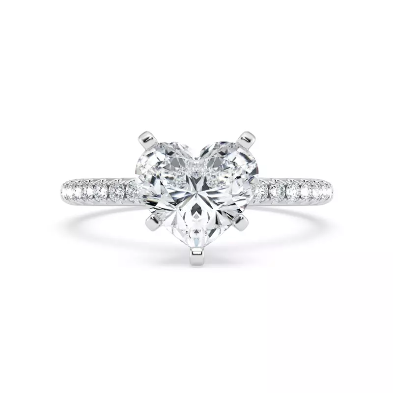 14K White Gold Tradition Lab Pavé Engagement Ring (1/5ct tw.)