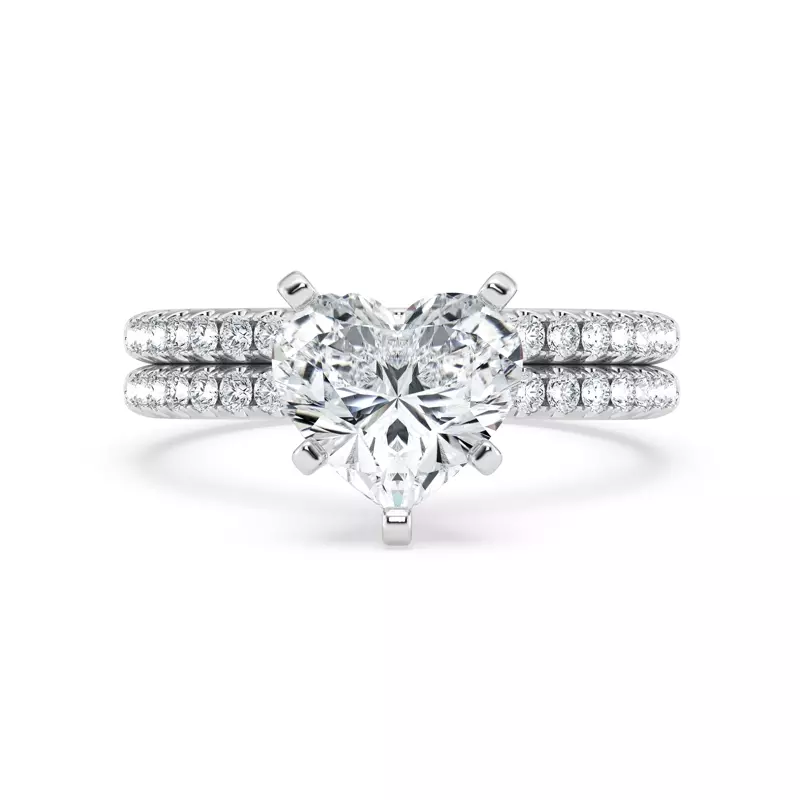 14K White Gold Tradition Lab Pavé Engagement Ring (1/5ct tw.)