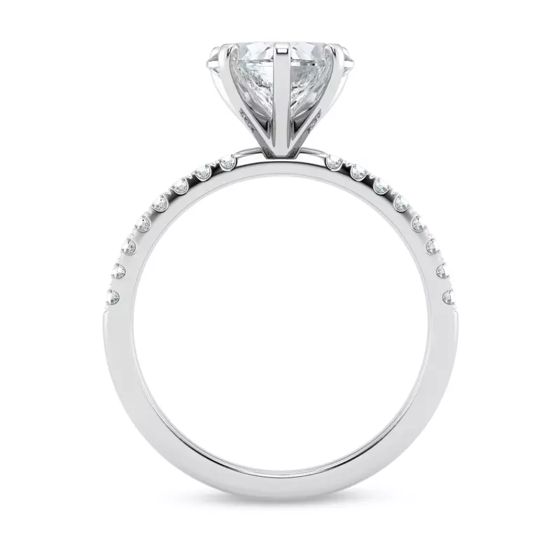 14K White Gold Tradition Lab Pavé Engagement Ring (1/5ct tw.)