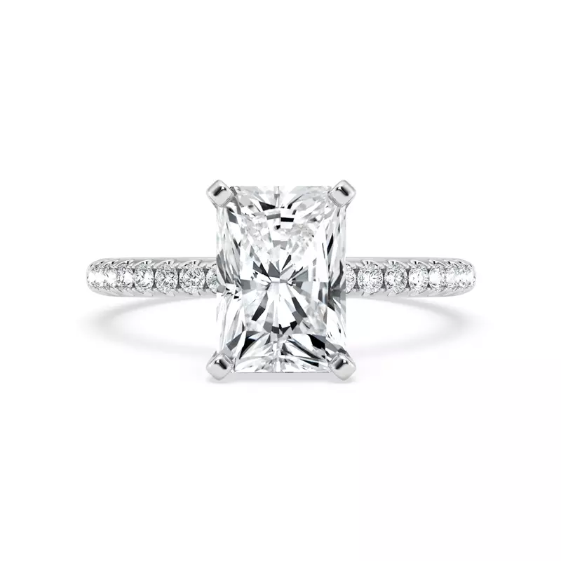 14K White Gold Tradition Lab Pavé Engagement Ring (1/5ct tw.)