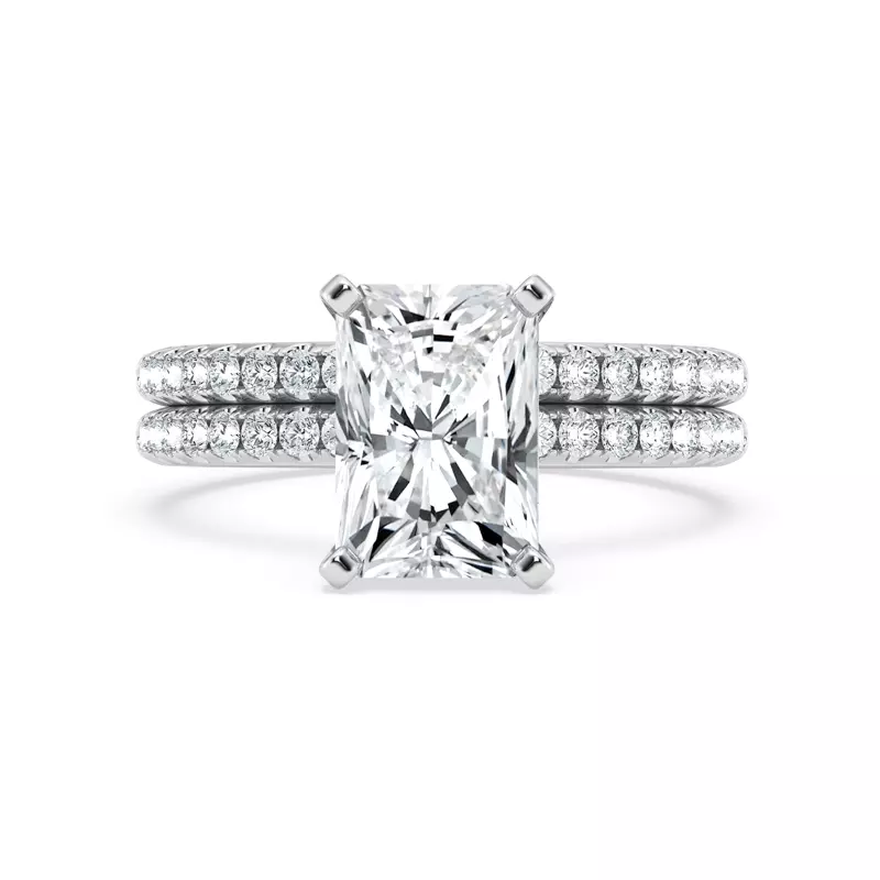 14K White Gold Tradition Lab Pavé Engagement Ring (1/5ct tw.)