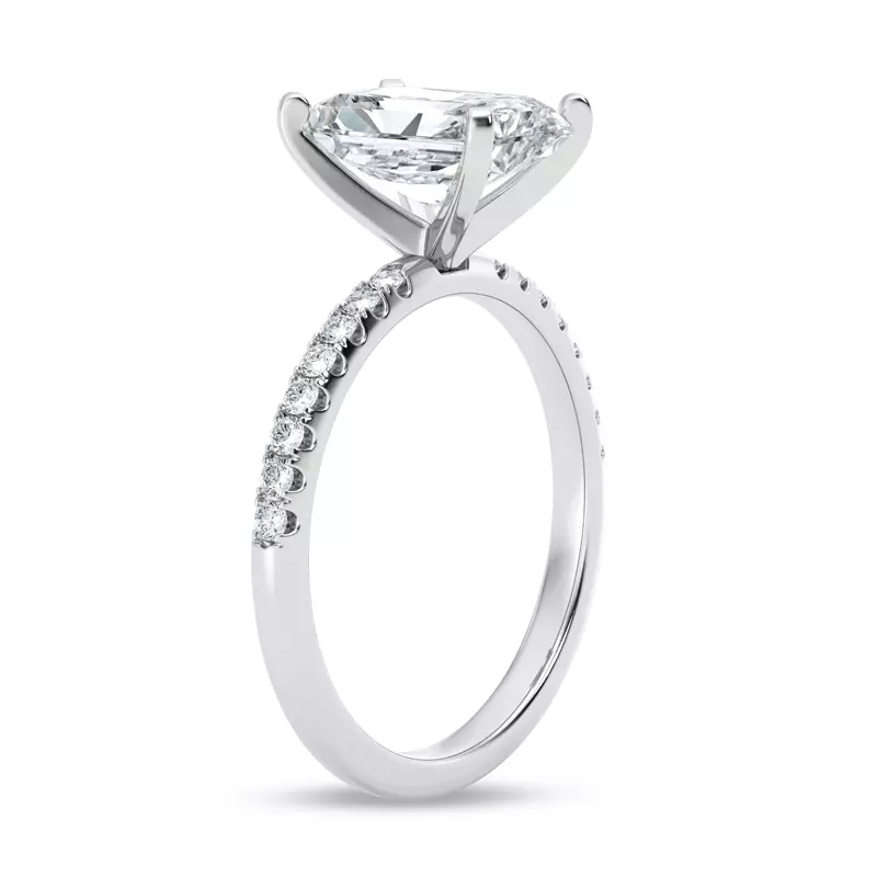14K White Gold Tradition Lab Pavé Engagement Ring (1/5ct tw.)