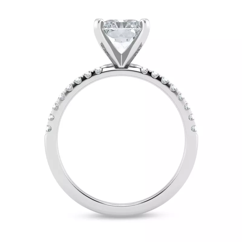 14K White Gold Tradition Lab Pavé Engagement Ring (1/5ct tw.)