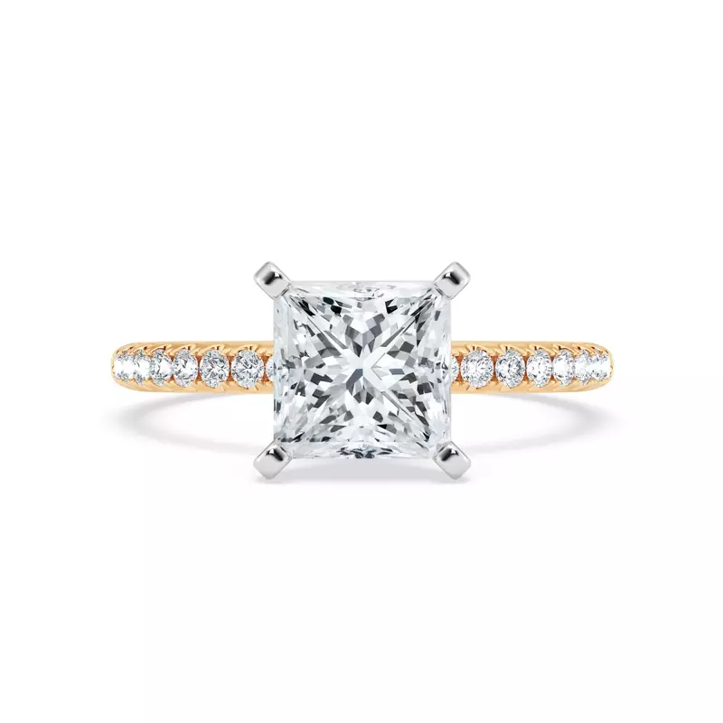 14K Yellow Gold Tradition Lab Pavé Engagement Ring (1/5ct tw.)