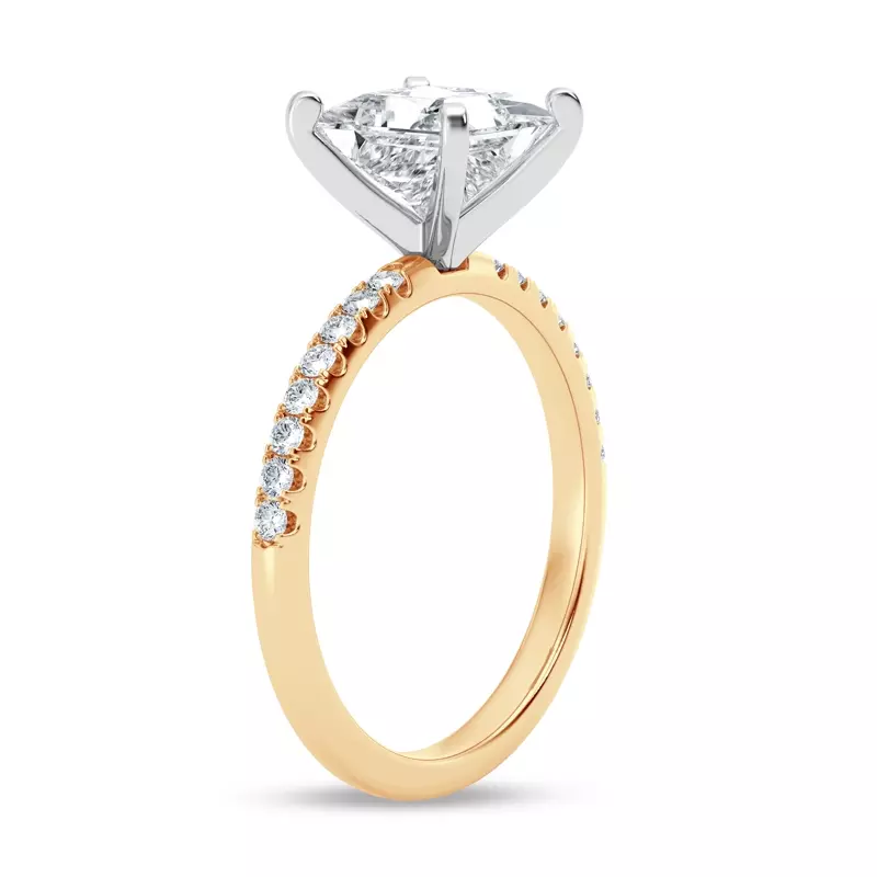 14K Yellow Gold Tradition Lab Pavé Engagement Ring (1/5ct tw.)