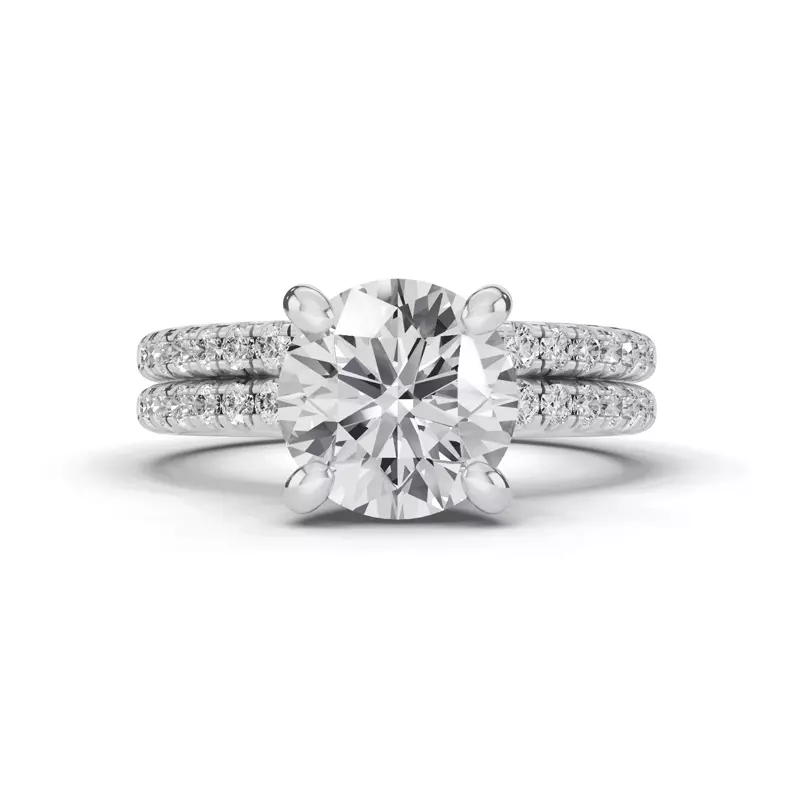 Platinum Tradition Lab Pavé Engagement Ring (1/5ct tw.)