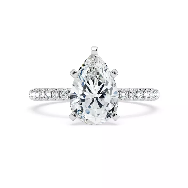 Platinum Tradition Lab Pavé Engagement Ring (1/5ct tw.)