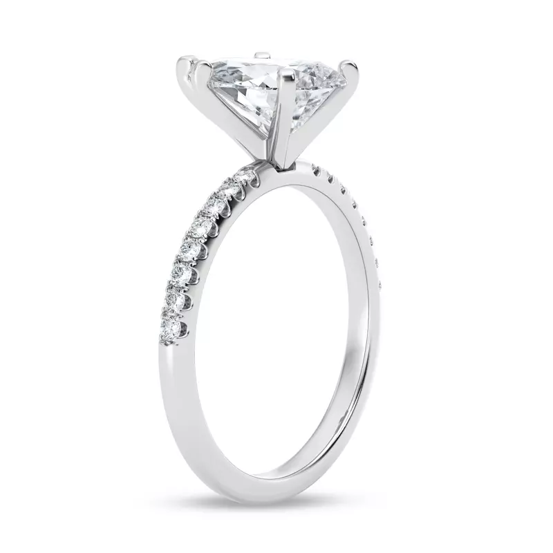 Platinum Tradition Lab Pavé Engagement Ring (1/5ct tw.)