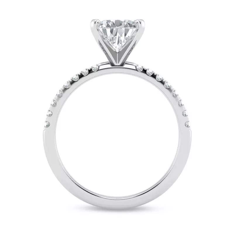 Platinum Tradition Lab Pavé Engagement Ring (1/5ct tw.)