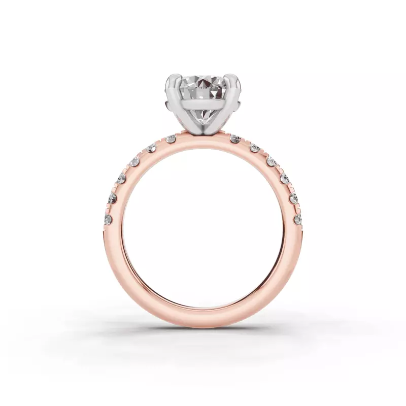14K Rose Gold Tradition Lab Pavé Engagement Ring (.45ct tw.)