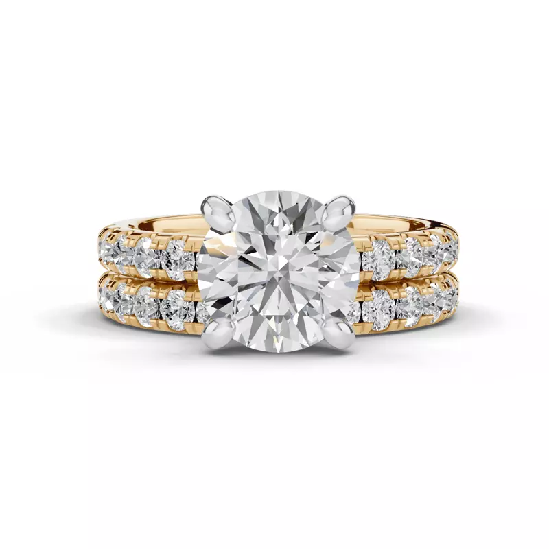 14K Yellow Gold Tradition Lab Pavé Engagement Ring (.45ct tw.)