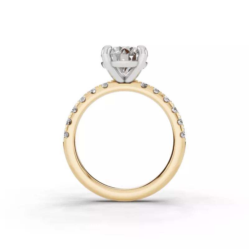 14K Yellow Gold Tradition Lab Pavé Engagement Ring (.45ct tw.)