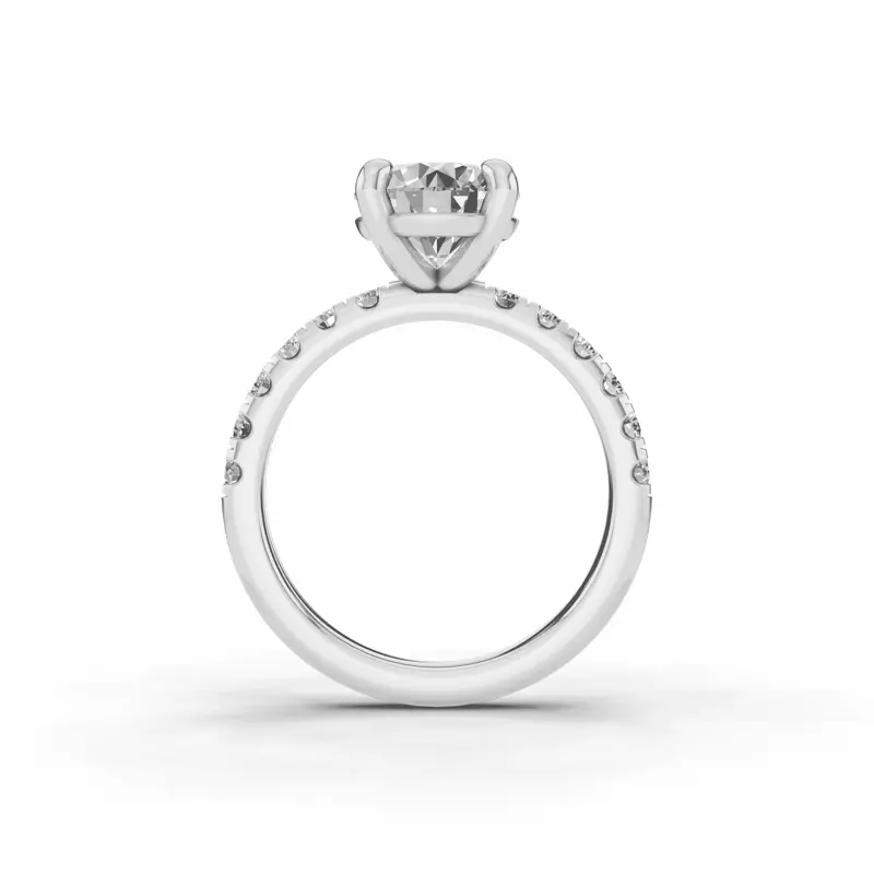 Platinum Tradition Lab Pavé Engagement Ring (.45ct tw.)