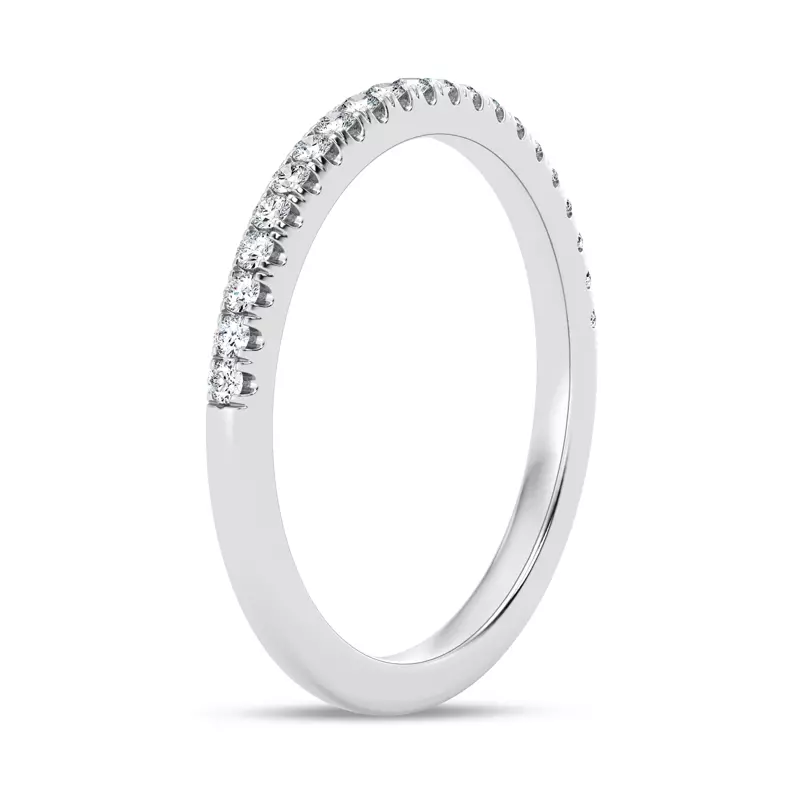 14K White Gold Tradition Pavé Lab Band