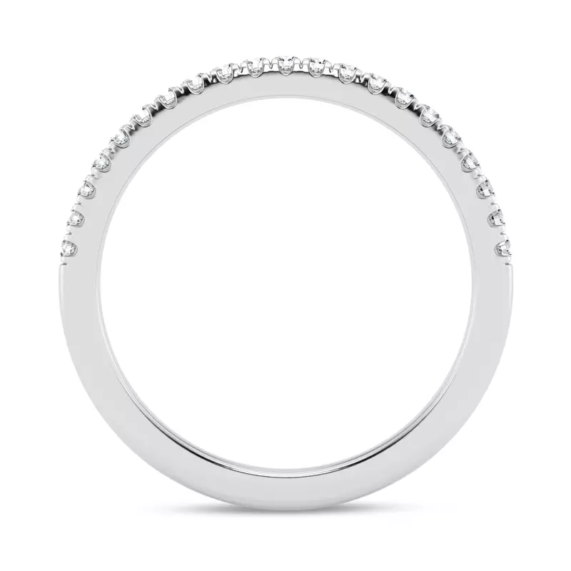 14K White Gold Tradition Pavé Lab Band