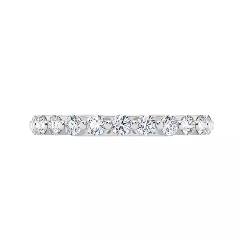 14K White Gold Tradition Shared Prong Lab Diamond Band (3/4ct. tw.)