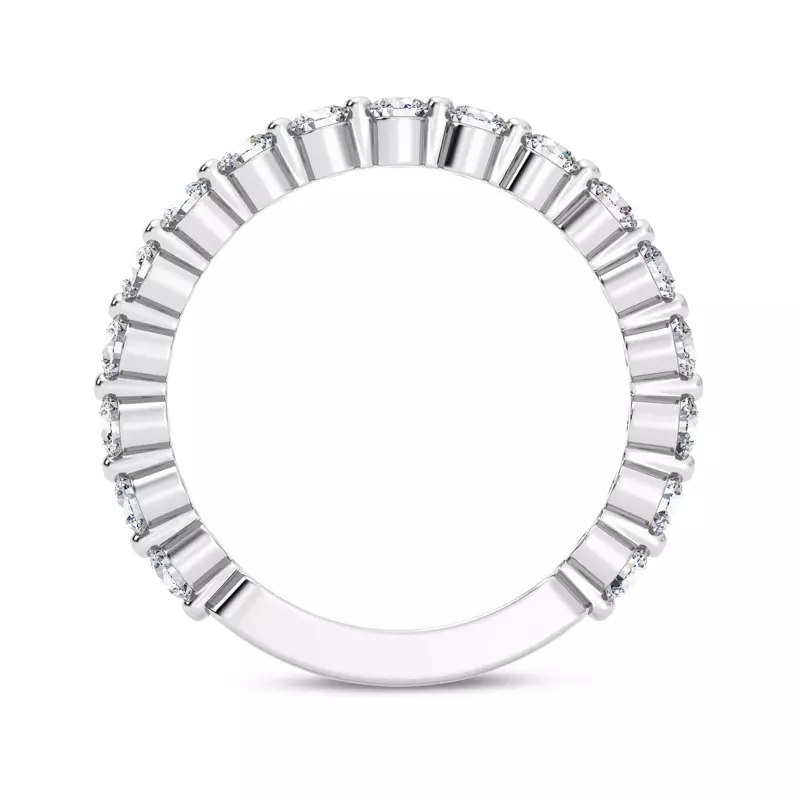 14K White Gold Tradition Shared Prong Lab Diamond Band (3/4ct. tw.)