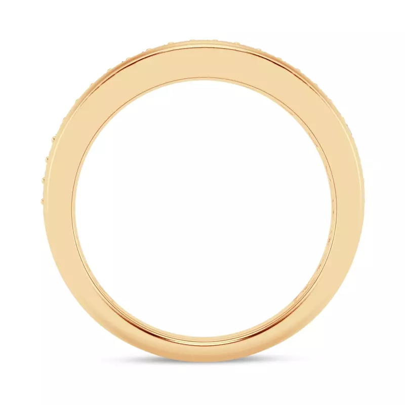 14K Yellow Gold Tapered Diamond Band (6mm)