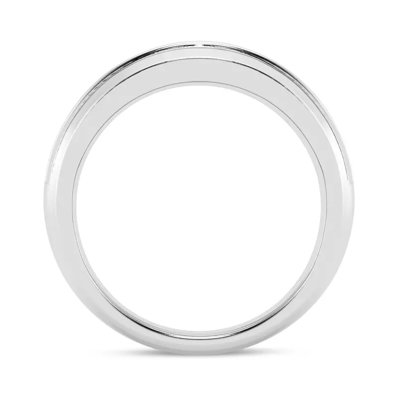 Platinum Grooved Channel-Set Diamond Band (7.5mm)