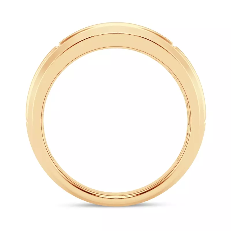14K Yellow Gold Raised Channel-Set Diamond Band (7mm)