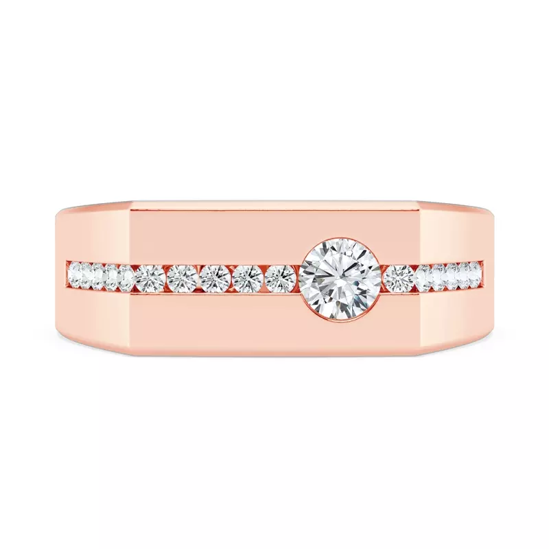 Angled Pavé Diamond Band (7.5mm)
