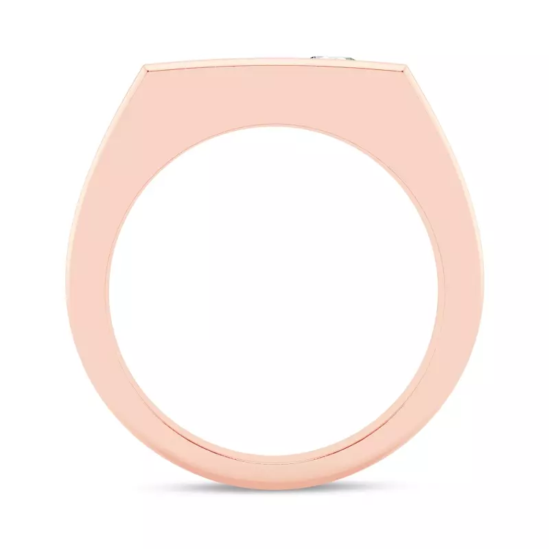 14K Rose Gold Angled Pavé Diamond Band (7.5mm)